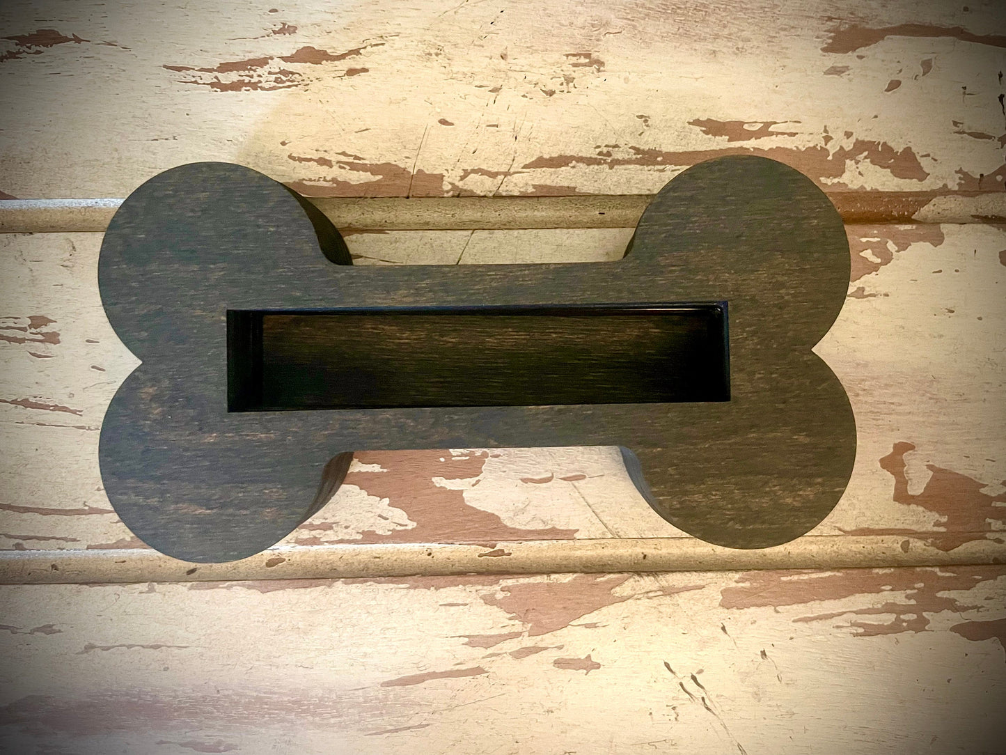 Dog Bone Wood Business Card Holder | 12 Finishes