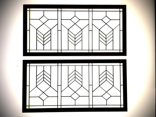 Boho Modern Art Deco Art Deco Geometry wood wall art, 2 panel in multiple sizes and finishes, decor wall art original D