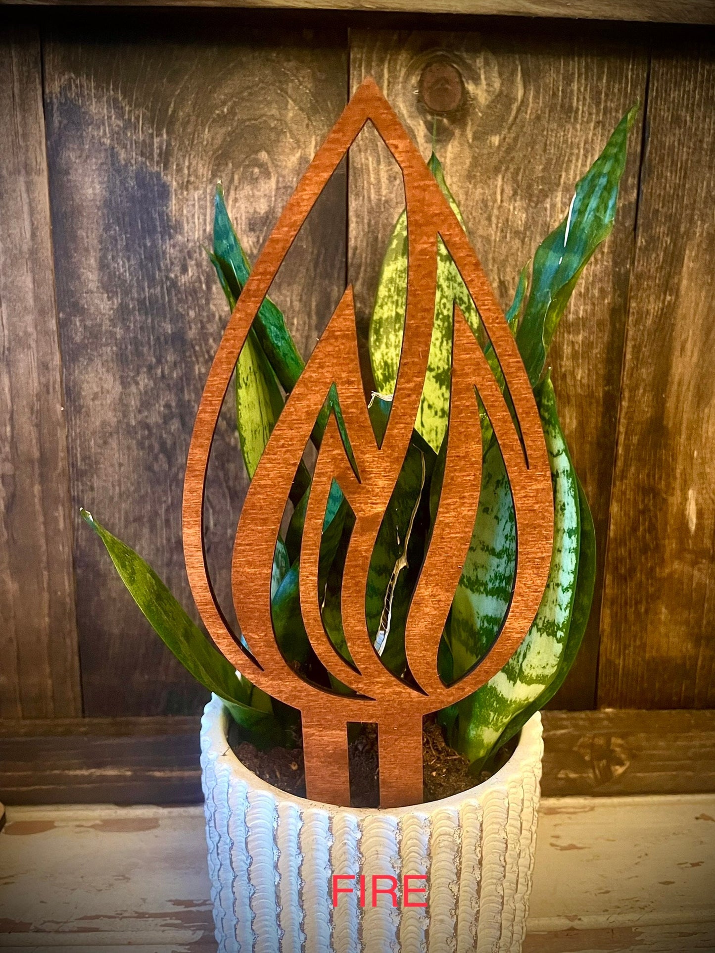 Boho Indoor Plant Trellis | 4 Elements Teardrop | Earth, Water, Wind & Fire | Multiple Sizes & Finishes