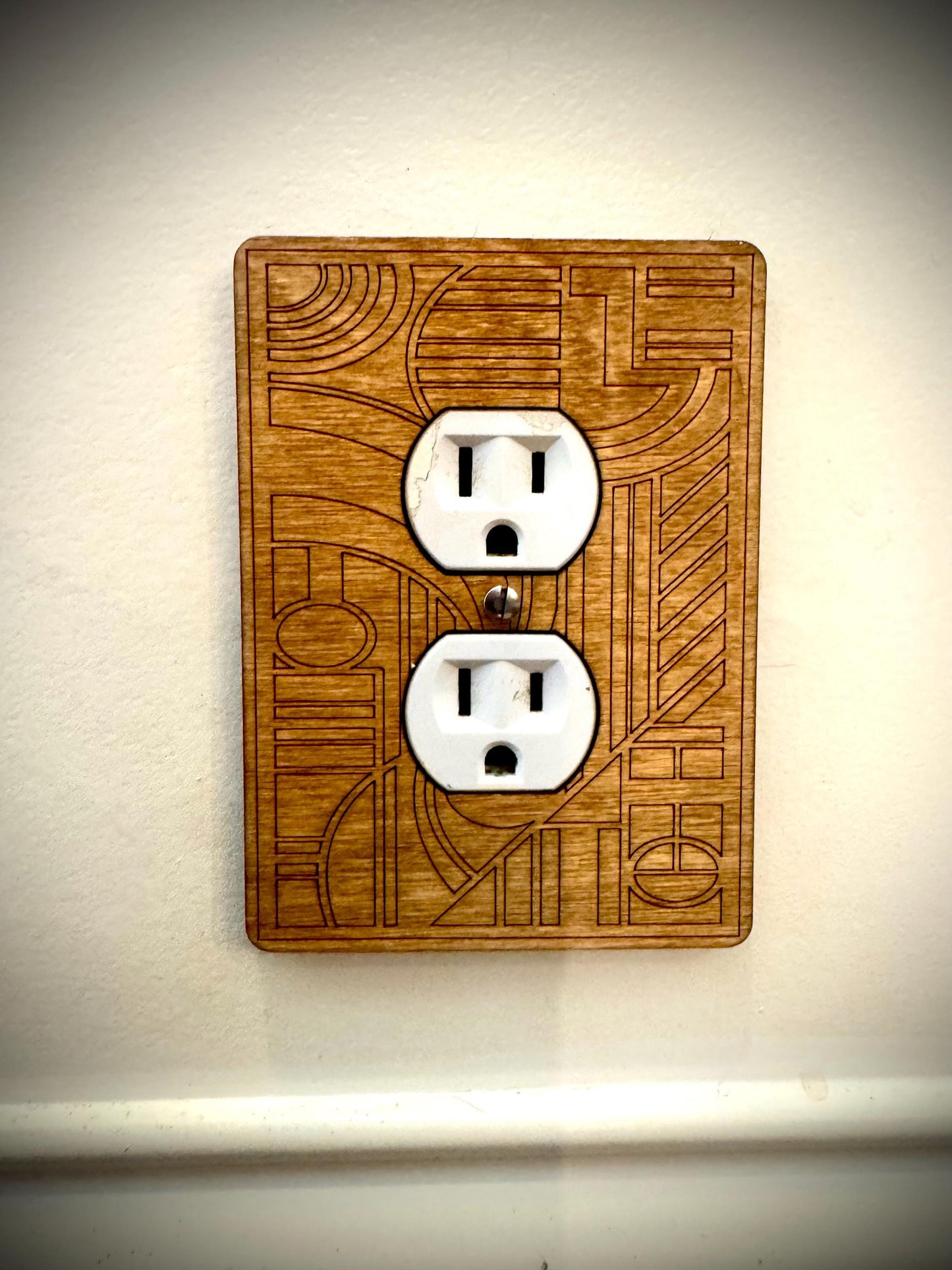 Art Deco Light Switch & Outlet Covers - 12 Finishes - Set A