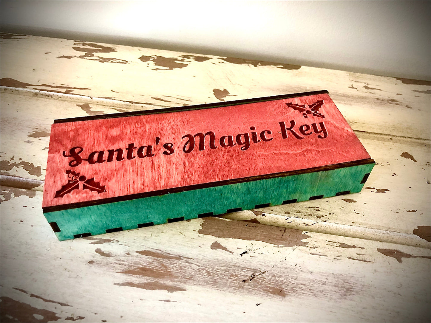 Santa's Magic Key | Heirloom Wood Keepsake Box | Christmas Eve Tradition Gift