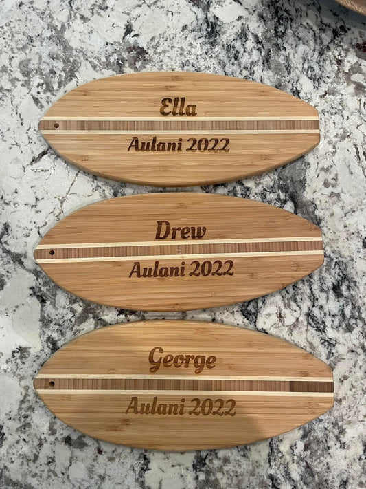 Personalized Mini Surfboard Charcuterie & Serving Board | Custom Engraving | Disney Aulani Autograph Board