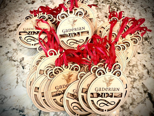 Custom Corporate Wood Ornament or Gift Tag | Personalized with Logo, Name, Club or Team