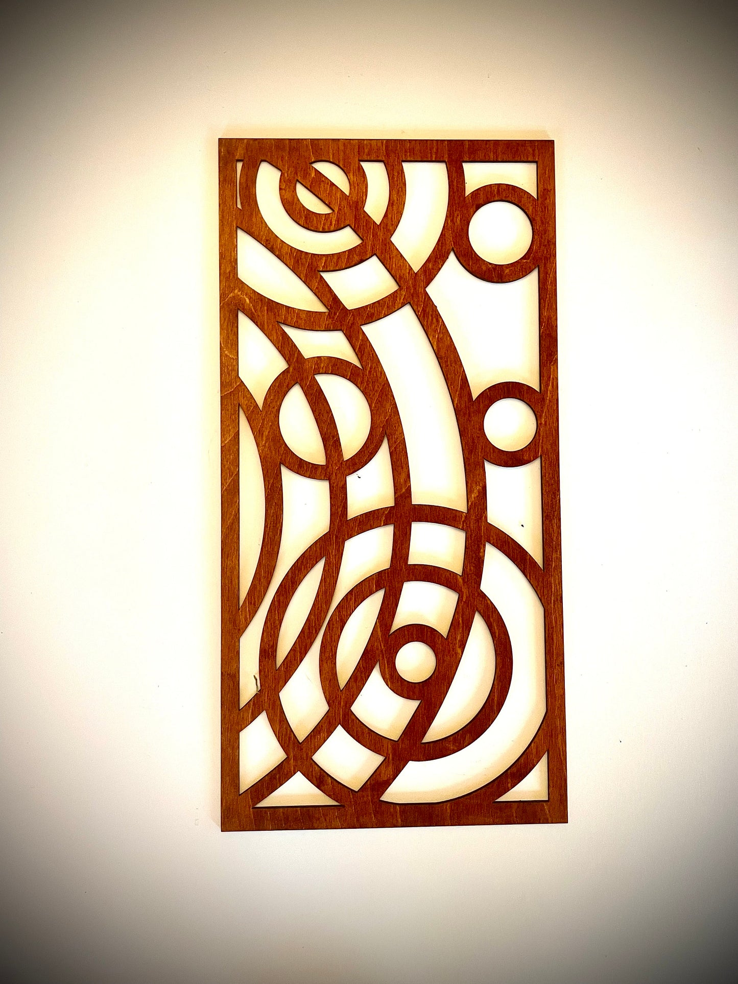 Boho Modern Art Deco Art Deco Circles wood wall art, 4 panel in multiple sizes and finishes, decor wall art original-O