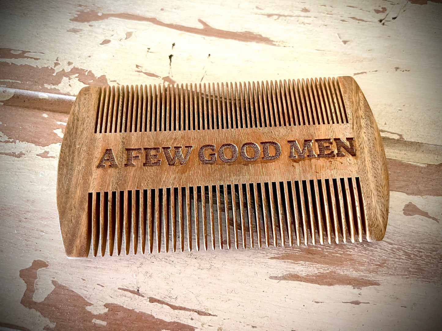Custom Engraved Wood Beard Comb | Father's Day Gift for Dad or Husband