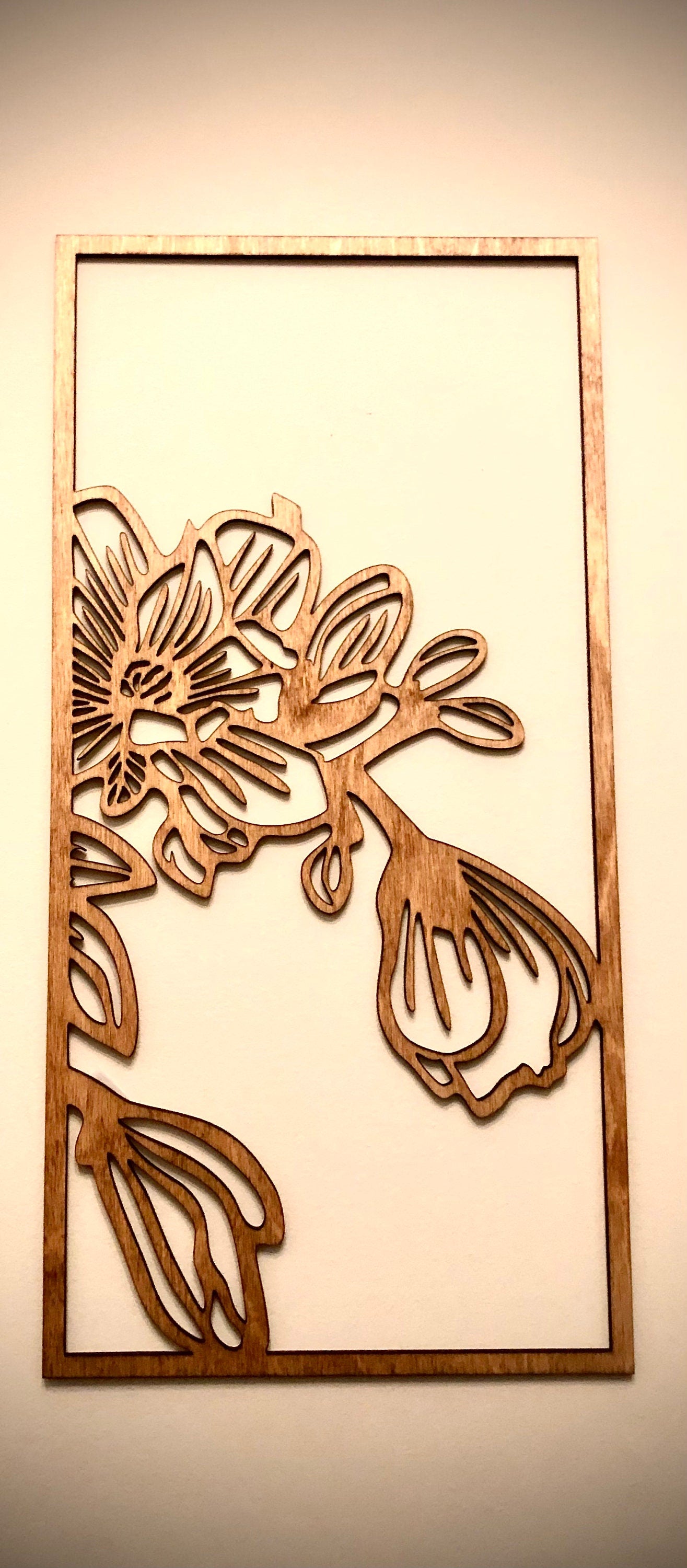 Magnolia Flower Wood Wall Art | 3-Panel Set | Multiple Sizes & Finishes