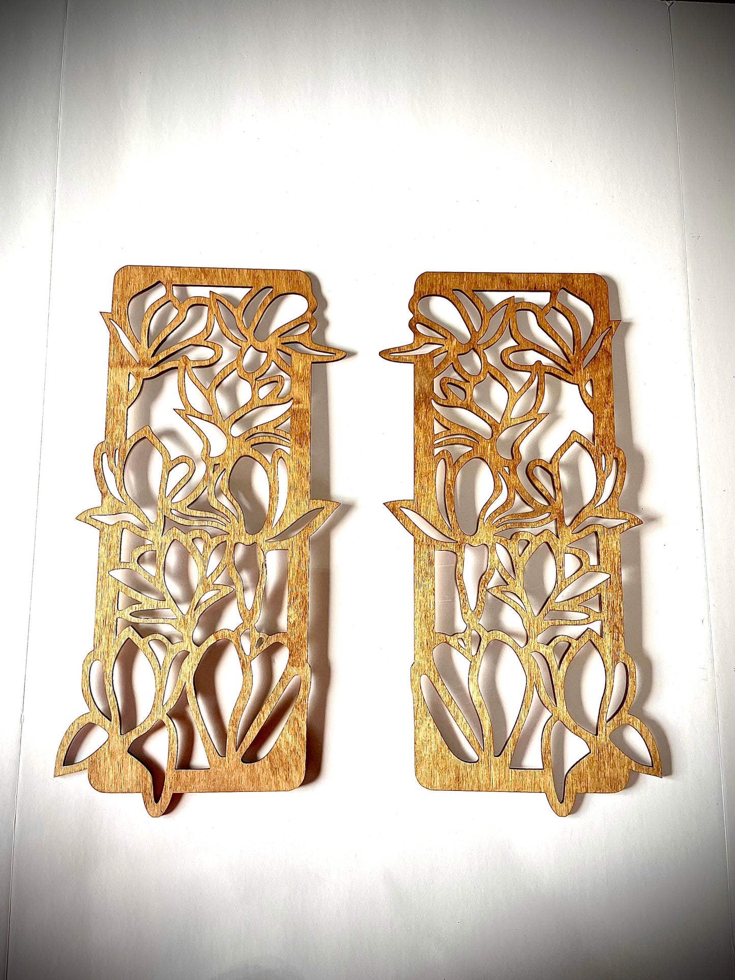 Magnolia Flower Wood Wall Art | 2-Panel Set | Multiple Sizes & Finishes