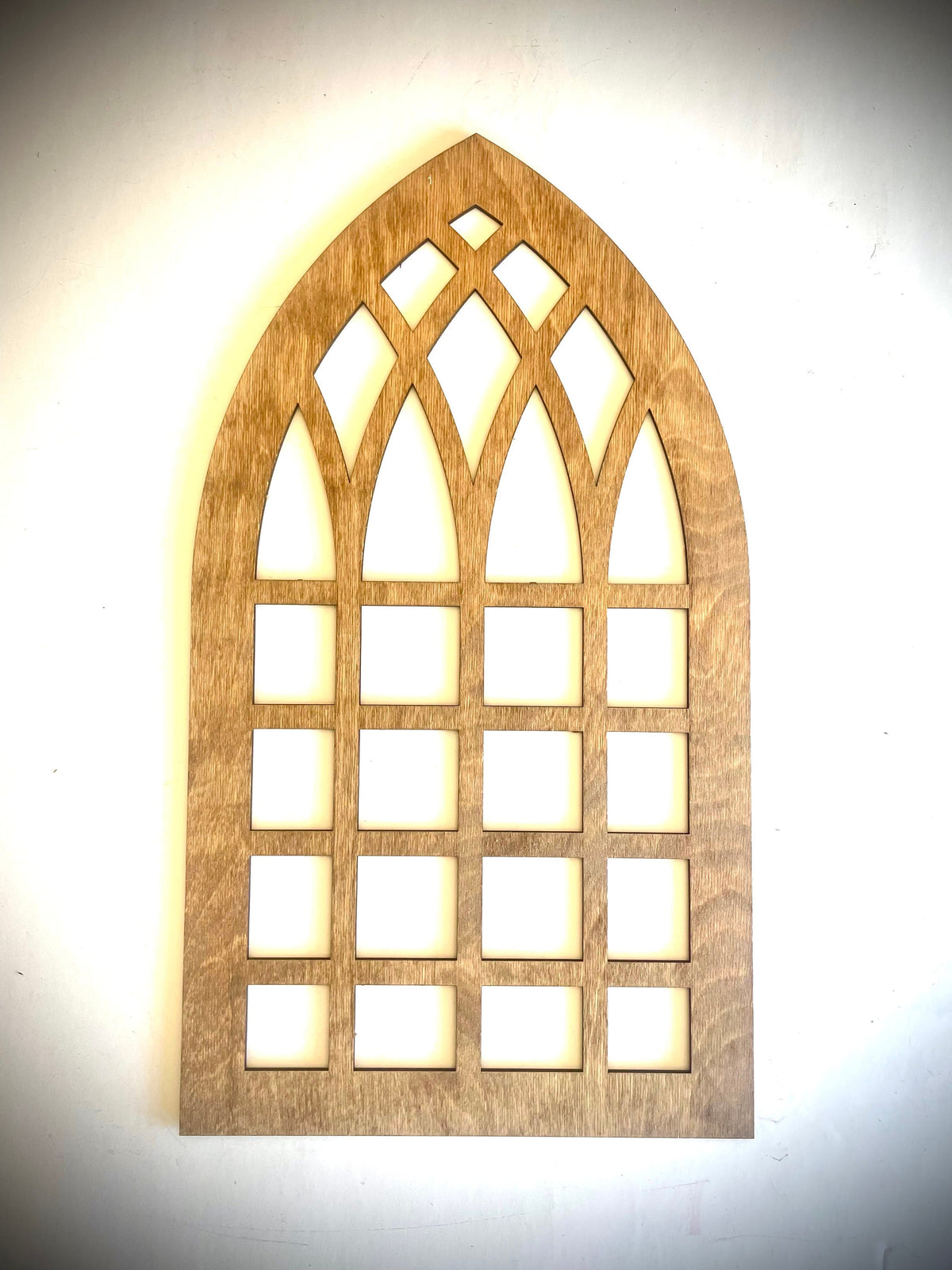 Gothic Cathedral Windows Mandala Wood Wall Art | 3-Panel Set | Multiple Finishes