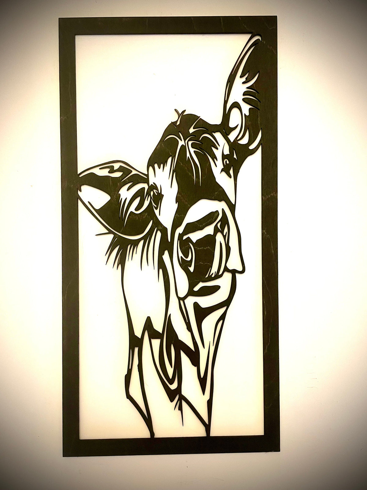 Cute Cow Wood Wall Art | 3-Panel Set | Multiple Finishes | Farm Decor