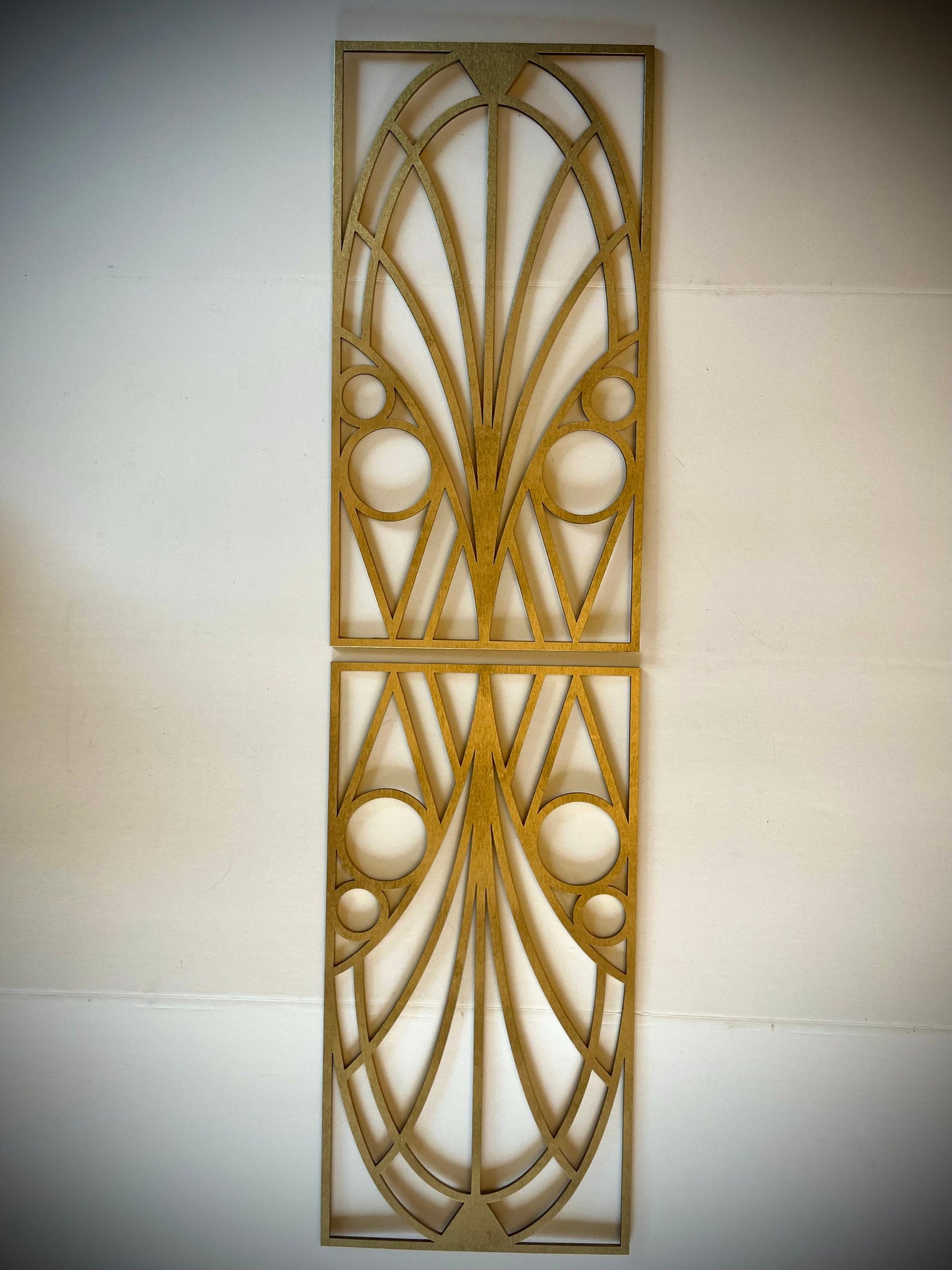Boho Modern Art Deco Art Deco Geometry wood wall art, 2 panel in multiple sizes and finishes, set y