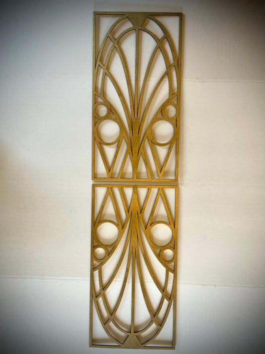 Boho Modern Art Deco Art Deco Geometry wood wall art, 2 panel in multiple sizes and finishes, set y