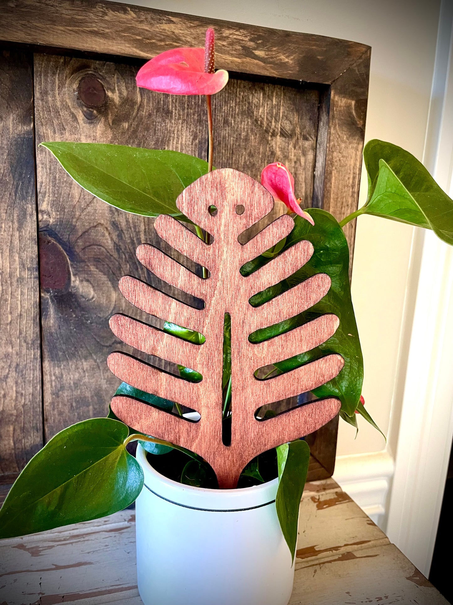 Boho Indoor Plant Trellis | Fern Leaf | Multiple Sizes & Finishes