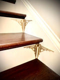 Sterling-Art deco staircase corner accents / embellishments (set of 4) in natural or other finishes- set AL