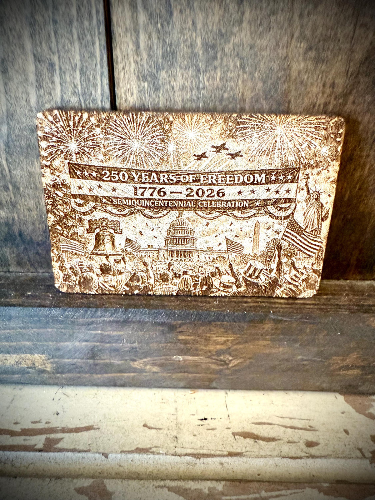 America's 250th or semi-quincentennial anniversary refrigerator magnet